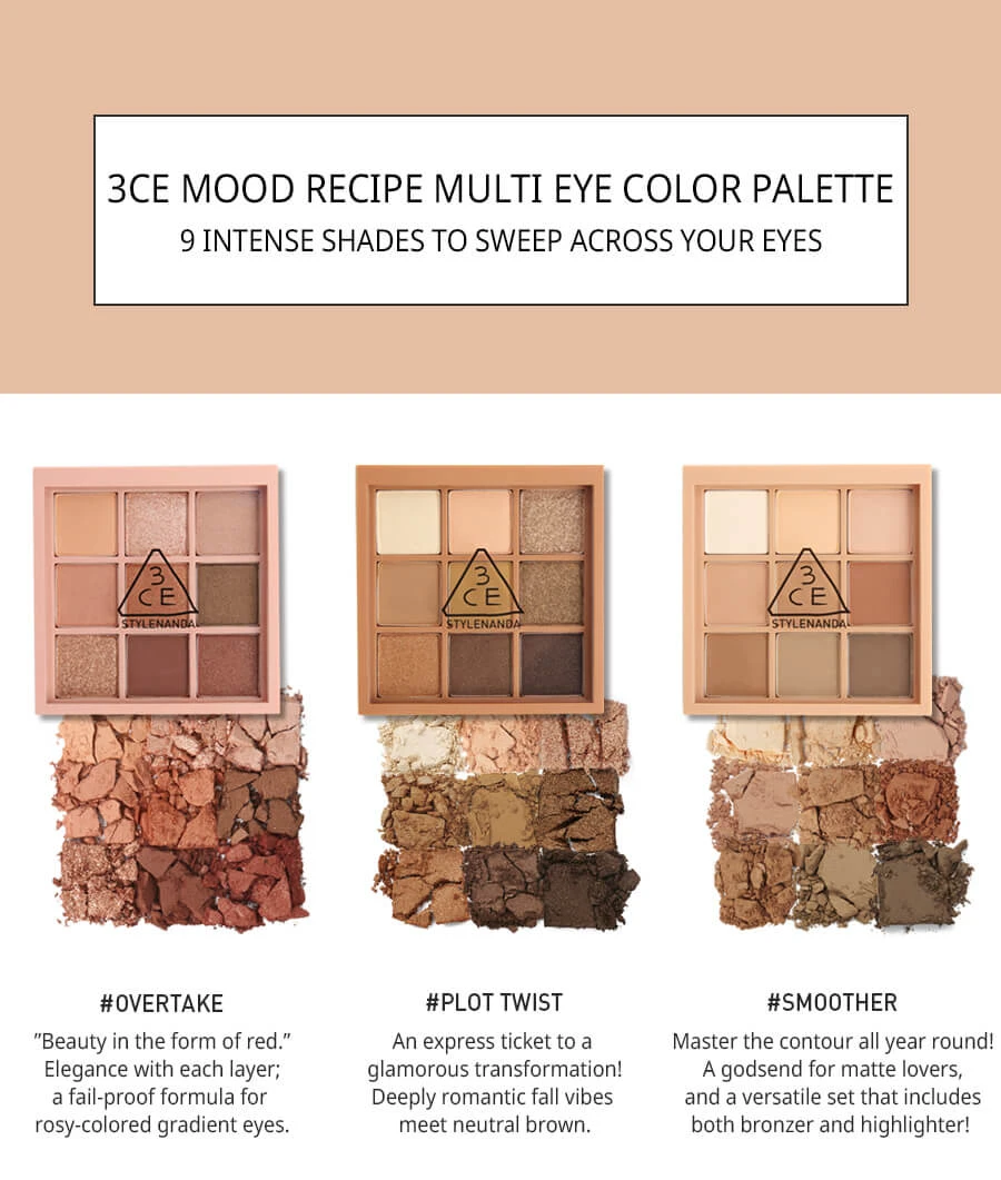 Mood Recipe Multi Eye Color Palette - 3 Types (1pc) 4 Mood Recipe Multi Eye Color Palette - 3 Types (1pc) - Image 2