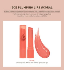 Plumping Lips (5 Colours) -Glow Skincare Store 3CEPlumpingLips 5Colours 3