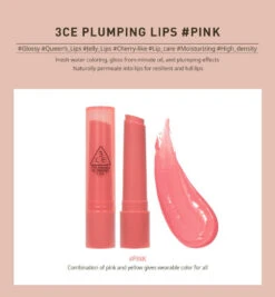 Plumping Lips (5 Colours) -Glow Skincare Store 3CEPlumpingLips 5Colours 4