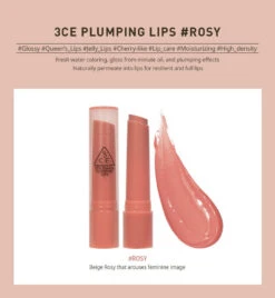 Plumping Lips (5 Colours) -Glow Skincare Store 3CEPlumpingLips 5Colours 6