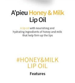 Honey & Milk Lip Oil (5g) -Glow Skincare Store A PieuHoney MilkLipOil 5g 3