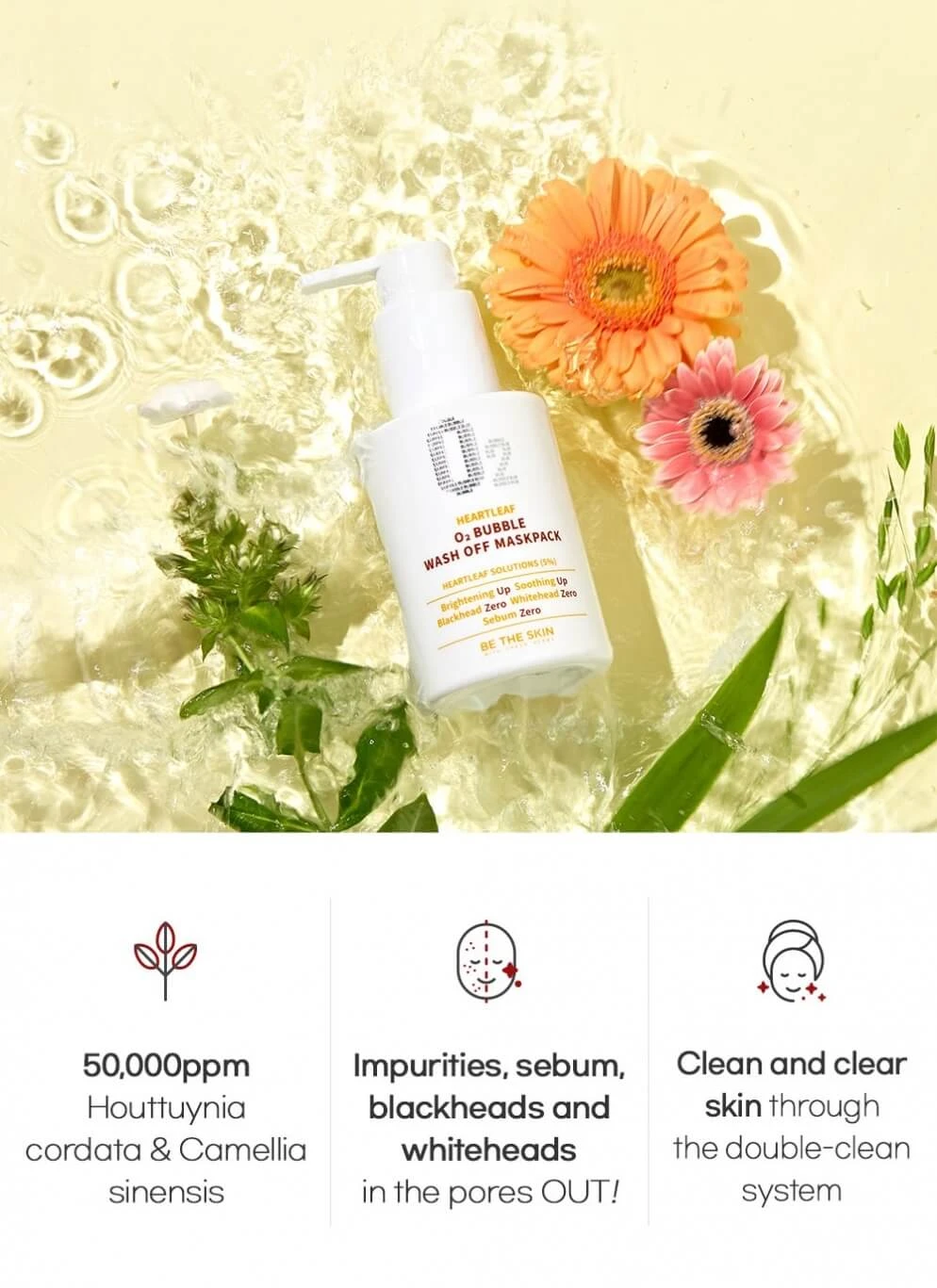 Heartleaf O2 Bubble Wash Off Mask Pack (120g) 4 Heartleaf O2 Bubble Wash Off Mask Pack (120g) - Image 3