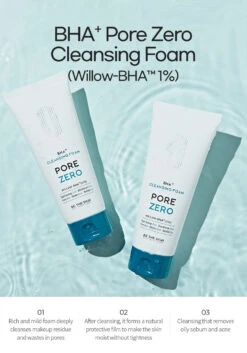 Pore Zero BHA+ Cleansing Foam (150g) -Glow Skincare Store BeTheSkinPoreZeroBHA CleansingFoam 150g 3