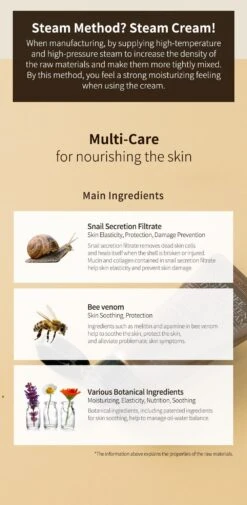 Snail Bee High Content Steam Cream (50g) -Glow Skincare Store BentonSnailBeeHighContentSteamCream 50g 6