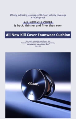 Kill Cover Founwear Cushion All New (7 Colours) (1pc) -Glow Skincare Store ClioKillCoverFounwearCushionAllNew 7Colours 1pc 3