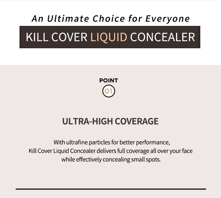 Kill Cover Liquid Concealer (4 Colours) (1pc) 5 Kill Cover Liquid Concealer (4 Colours) (1pc) - Image 3