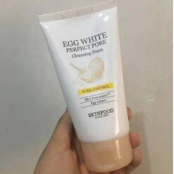 Egg White Perfect Pore Cleansing Foam (150ml) -Glow Skincare Store EggWhitePerfectPoreCleansingFoambySKINFOOD 150ml 3