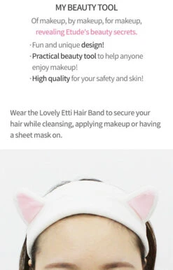 My Beauty Tool Lovely Etti Hair Band 9 My Beauty Tool Lovely Etti Hair Band -Glow Skincare Store Etude House My Beauty Tool Lovely Etti Hair Band 3