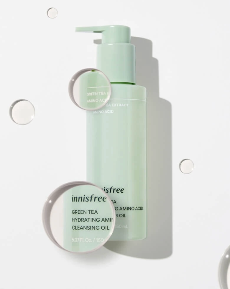 Innisfree Green Tea Hydrating Amino Acid Cleansing Oil (150ml) 4 Innisfree Green Tea Hydrating Amino Acid Cleansing Oil (150ml) - Image 2