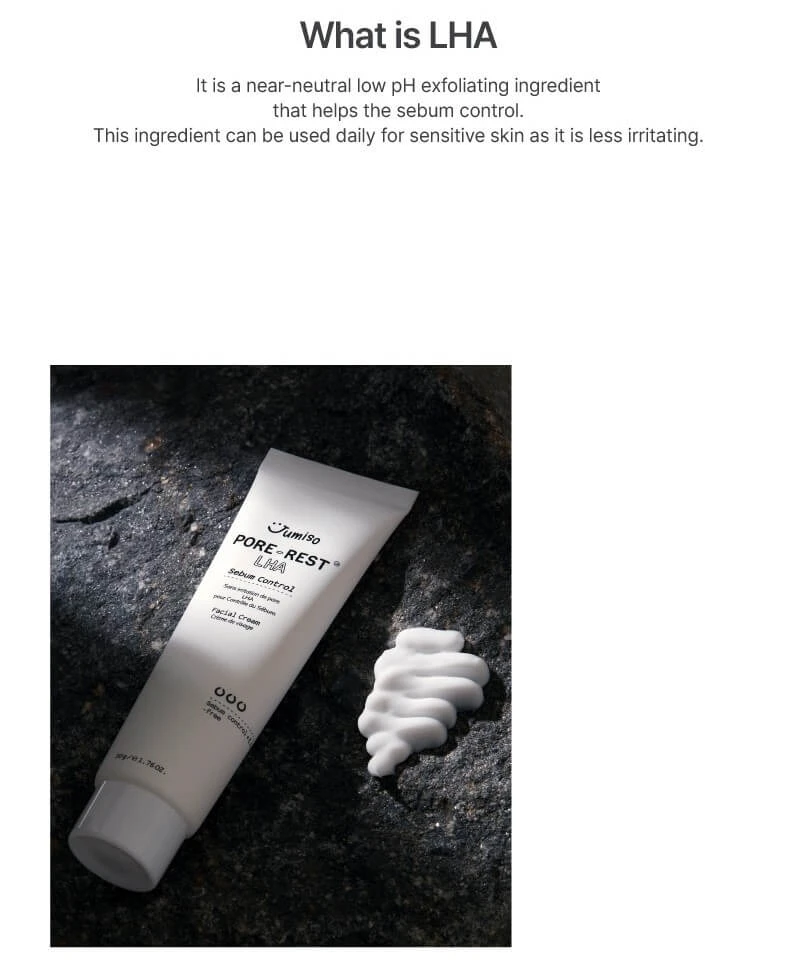 Pore-Rest LHA Sebum Control Facial Cream (50g) 6 Pore-Rest LHA Sebum Control Facial Cream (50g) - Image 4