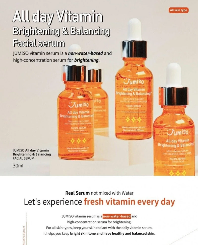 All Day Vitamin Brightening & Balancing Facial Serum (30ml) 4 All Day Vitamin Brightening & Balancing Facial Serum (30ml) - Image 2