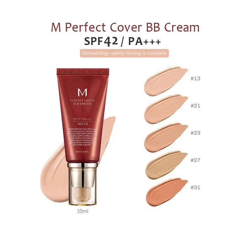 M Perfect Cover BB Cream SPF42 PA+++ 7 Colours (50ml) 5 M Perfect Cover BB Cream SPF42 PA+++ 7 Colours (50ml) - Image 3