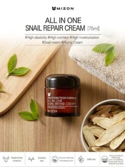All In One Snail Repair Cream (75ml) 10 All In One Snail Repair Cream (75ml) -Glow Skincare Store MIZONAllInOneSnailRepairCream 75mL 3