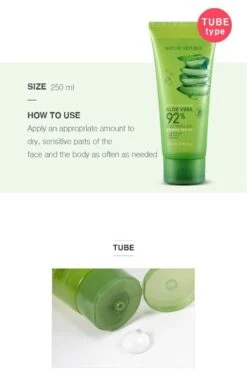 Soothing & Moisture Aloe Vera 92% Soothing Gel -Glow Skincare Store NatureRepublic SoothingMoistureAloeVera92 SoothingGel8