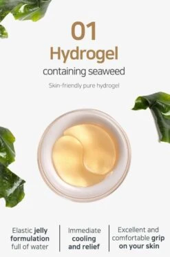 Gold Hydrogel Eye Patch (60pcs) -Glow Skincare Store PETITFEEGoldHydrogelEyePatch 60pcs 3