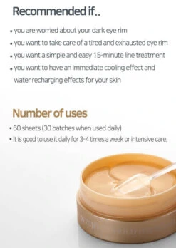 Gold Hydrogel Eye Patch (60pcs) -Glow Skincare Store PETITFEEGoldHydrogelEyePatch 60pcs 5