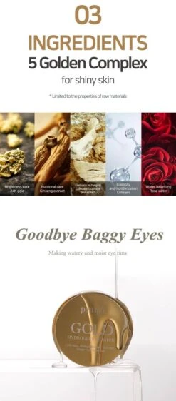 Gold Hydrogel Eye Patch (60pcs) -Glow Skincare Store PETITFEEGoldHydrogelEyePatch 60pcs 7