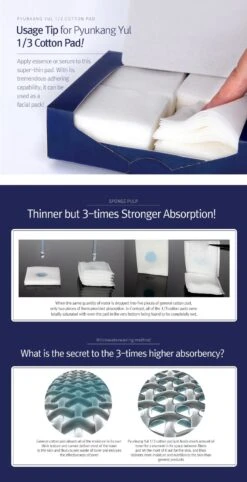 1/3 Cotton Pad (160pc) -Glow Skincare Store PyunkangYulCottonPad4