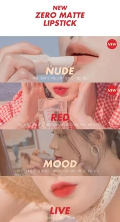 Zero Matte Lipstick (20 Colors) (1pc) -Glow Skincare Store RomandZeroMatteLipstick 20Colors 1pc 3