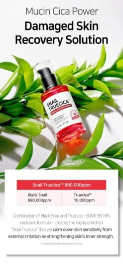 Snail Truecica Miracle Repair Serum (50ml) -Glow Skincare Store SOME BY MI Snail Truecica Miracle Repair Serum 10