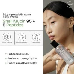 Snail Mucin 95 + Peptide Facial Essence (140ml) -Glow Skincare Store SnailMucin95 PeptideFacialEssence 140ml 4