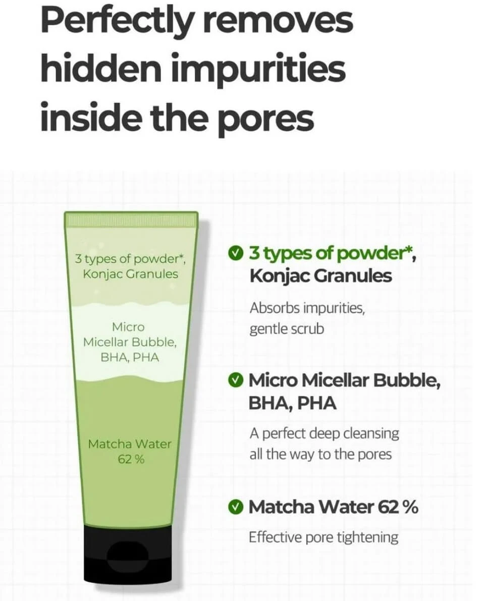Super Matcha Pore Clean Cleansing Gel (100ml) 5 Super Matcha Pore Clean Cleansing Gel (100ml) - Image 3