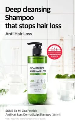 Cica Peptide Anti Hair Loss Derma Scalp Shampoo (285ml) -Glow Skincare Store SomeByMiCicaPeptideAntiHairLossDermaScalpShampoo 285ml 3