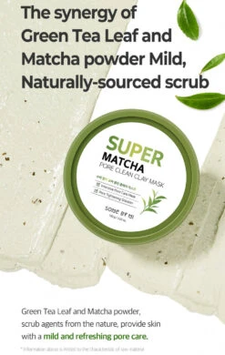 Super Matcha Pore Clean Clay Mask (100g) -Glow Skincare Store SomeByMiSuperMatchaPoreCleanClayMask 100g 5