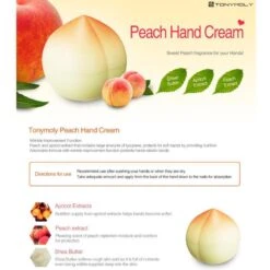 Peach Hand Cream (30g) 9 Peach Hand Cream (30g) -Glow Skincare Store TONYMOLY PeachHandCream30g4
