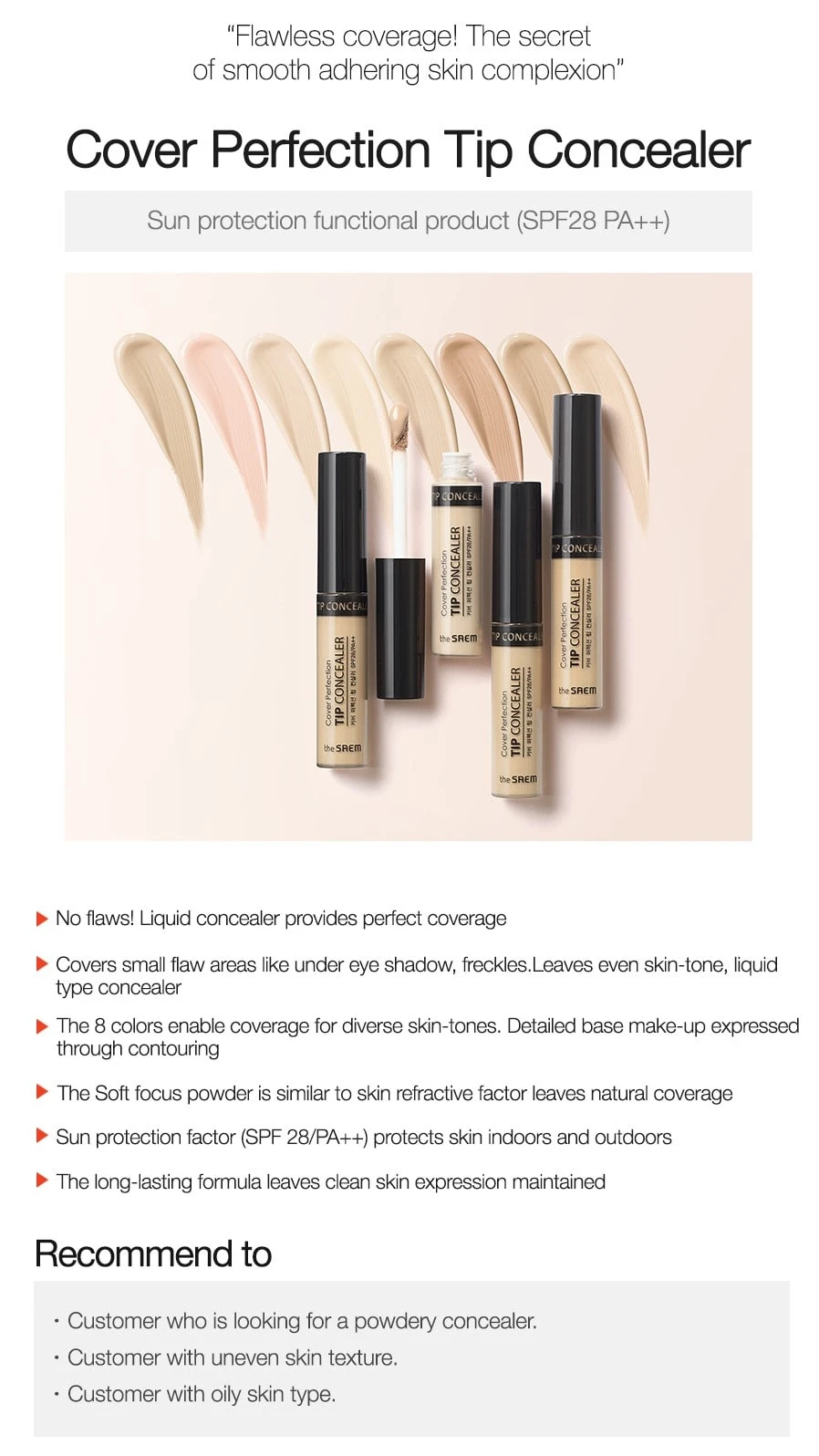 Cover Perfection Tip Concealer SPF28 PA++ (1pc) 4 Cover Perfection Tip Concealer SPF28 PA++ (1pc) - Image 2
