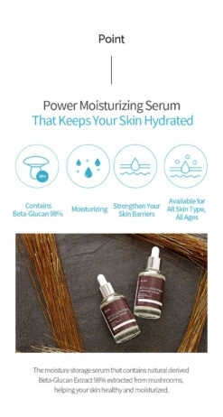 Beta-Glucan Power Moisture Serum (50ml) -Glow Skincare Store iUnikBeta GlucanPowerMoistureSerum 50ml 5